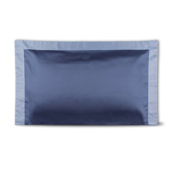 Federa singola in raso 300 fili Blu temporale