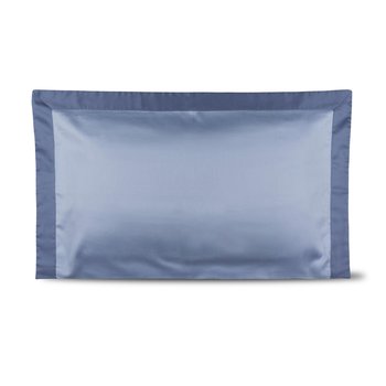 Federa singola in raso 300 fili Azzurro pervinca