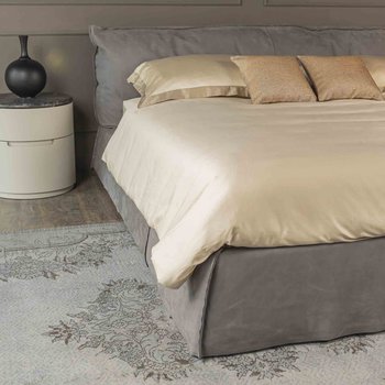 Parure copripiumino Luxury in raso 300 fili Sabbia