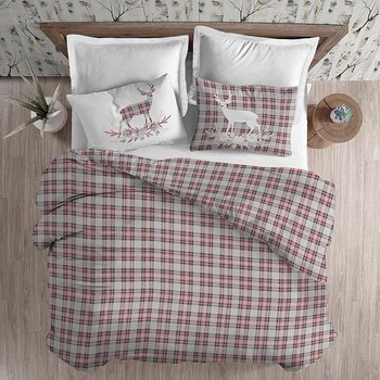 Copripiumino in calda Flanella TARTAN CERVO ROSSO