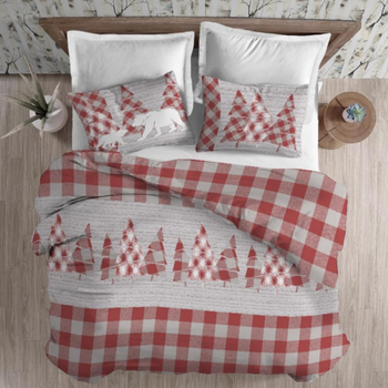 Copripiumino in calda Flanella CANADA ROSSO