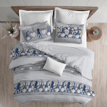 Copripiumino in calda Flanella GNOMI BLU