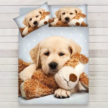 Completo lenzuola matrimoniale in cotone Cucciolo con stampa digitale