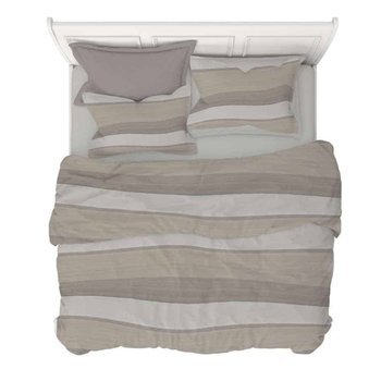 Copripiumino in cotone Shabby Line Grigio e Beige