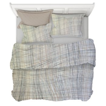 Copripiumino in cotone Grunge Grigio e Beige