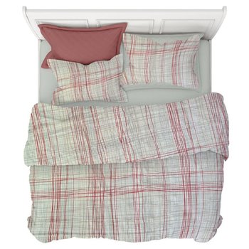 Copripiumino in cotone Grunge Rosso