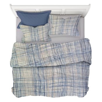 Copripiumino in cotone Grunge Blu