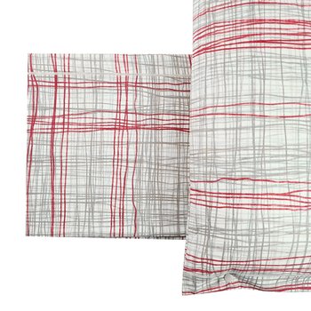 Completo lenzuola in cotone Grunge Rosso