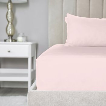 Lenzuola sotto con angoli in pregiato cotone Percalle 200 fili Cipria