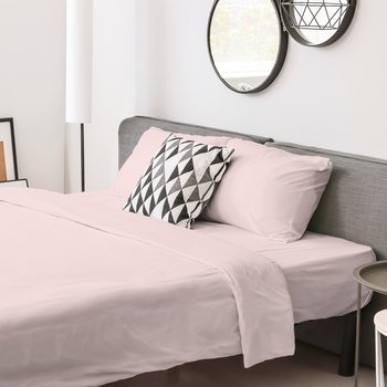 Parure copripiumino in pregiato cotone percalle 200 fili Cipria