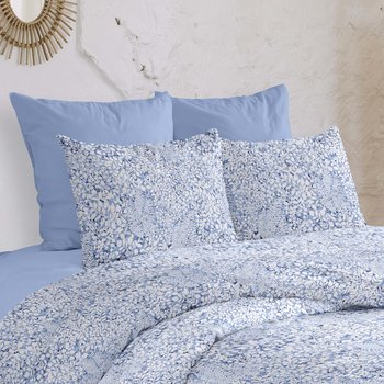 Completo lenzuola matrimoniale in cotone Medi Blu