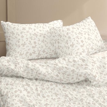 Completo lenzuola matrimoniale in cotone Stencil Beige