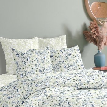 Completo lenzuola matrimoniale in cotone Summerfield Blu