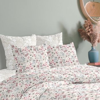 Completo lenzuola matrimoniale in cotone Summerfield Rosa