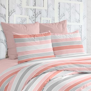 Completo lenzuola matrimoniale in cotone Norway Rosa