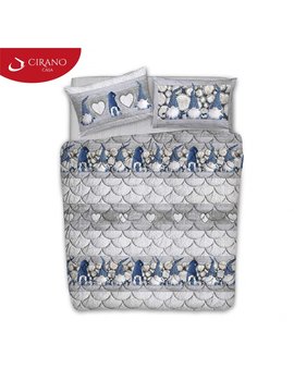 Trapunta invernale in cotone made in Italy GNOMI BLU