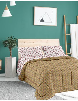 Trapunta matrimoniale BILOBA - invernale in microfibra ARANCIO