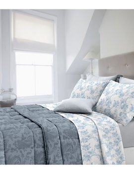 Trapunta matrimoniale CACHEMIRE - invernale in microfibra AZZURRA