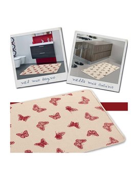 Tappetino 100% cotone Jaquard 54x82 - BUTTERFLY