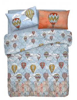 Trapunta invernale in cotone made in Italy VOLARE ARANCIO