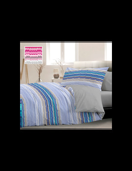 Trapuntino Leggero Primaverile Estivo in Microfibra Marea Riga Azzurra