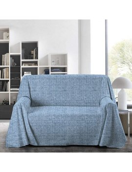 Copridivano Telo arredatutto - Matrimoniale 260 x 300 TWEED AZZURRO