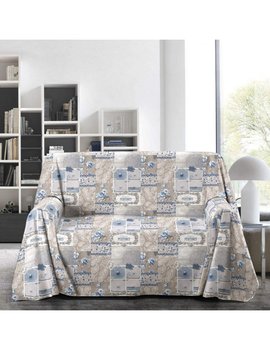 Copridivano Telo arredatutto - Matrimoniale 260 x 300 SHABBY CHIC AZZURRO