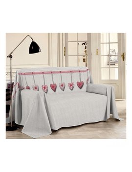 Copriletto Telo Arredo Cuori Appesi - Arredatutto cm. 250x290