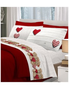 Completo Lenzuola Orsetto Rosso
