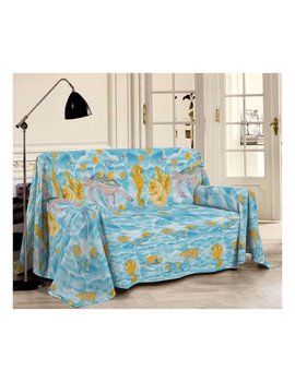 Copriletto Telo arredatutto Matrimoniale Cavalluccio marino