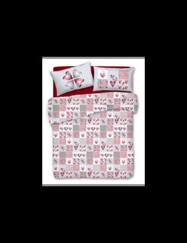 Copriletto con Federe in cotone Piquet Primavera Rosso