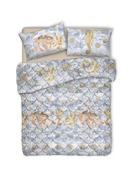 Trapuntino Sea Life Beige Matrimoniale