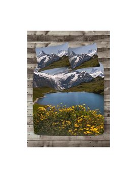 Copripiumino con federe Matrimoniale mis. 250x200 - Montagne Innevate - in cotone Made in Italy