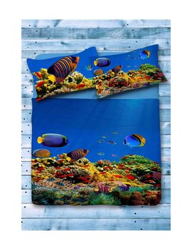 Copripiumino con federe Matrimoniale mis. 250x200 - Corallo - in cotone Made in Italy