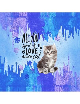 Trapuntino Leggero Primaverile Estivo Cat Life - Imbottitura 100 gr. Stampa Digitale