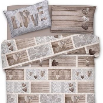 Copripiumino Shabby Love beige