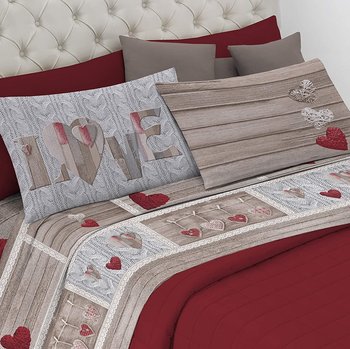 Completo Lenzuola Shabby Love Rosso
