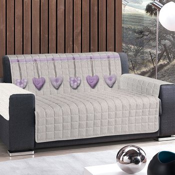 Copridivano in varie misure Cuori Appesi Lilla