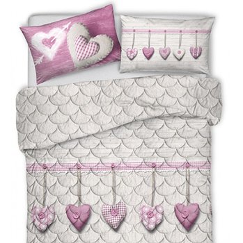 Trapunta Invernale Matrimoniale Cuori Appesi Lilla misura cm. 260x280 Imbottitura 300 gr.