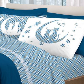 Completo Lenzuola DILLO ALLA LUNA Azzurro