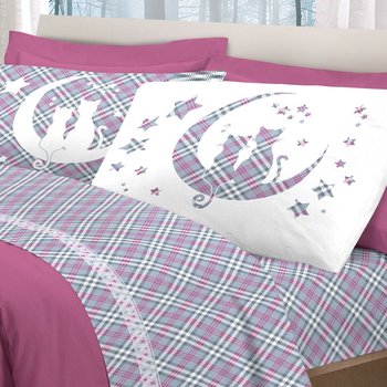 Completo Lenzuola DILLO ALLA LUNA Rosa