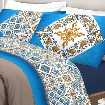 Completo Lenzuola Maiolica Blu