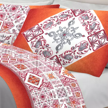 Completo Lenzuola Maiolica Rosso