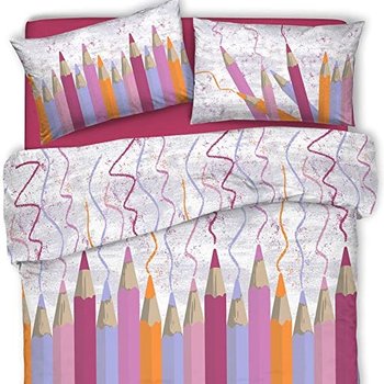 Copriletto con Federe in cotone Piquet MATITONE Rosa