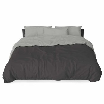 Copripiumino Bicolore Double Nero-Grigio