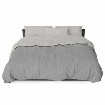 Copripiumino Bicolore Double Grigio-Grigio Scuro