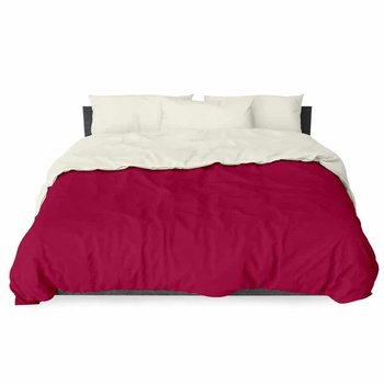 Copripiumino Bicolore Double Bordeaux-Panna