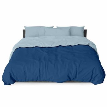 Copripiumino Bicolore Double Blu-Azzurro