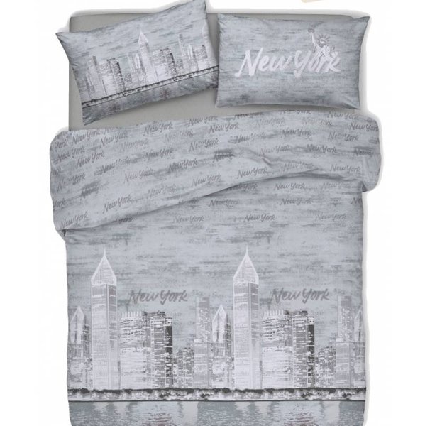 Copripiumino in cotone new york grigio