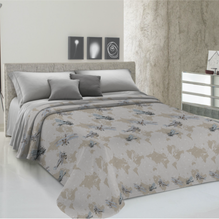 Copriletto in cotone piquet aerei beige